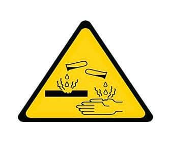 Chemical burns from acids