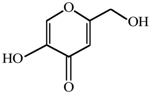 Kojic acid molecular structure