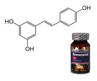 Resveratrol antioxidant chemical symbol