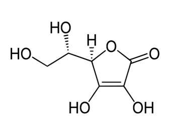 Ácido ascórbico estructura química