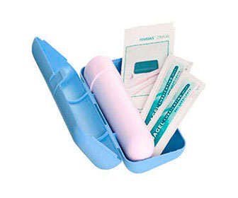 Bolsa o estuche del dilatador vaginal, sirve para guardarlo y protegerlo