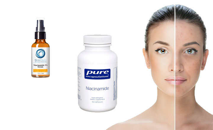 Propiedades de Niacinamida en crema y cápsulas para la piel