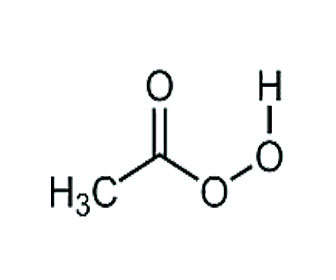 Fórmula del ácido peracético o ácido peroxiacético