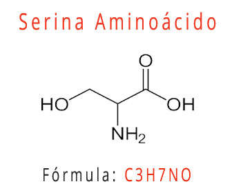 serina fórmula y estructura química